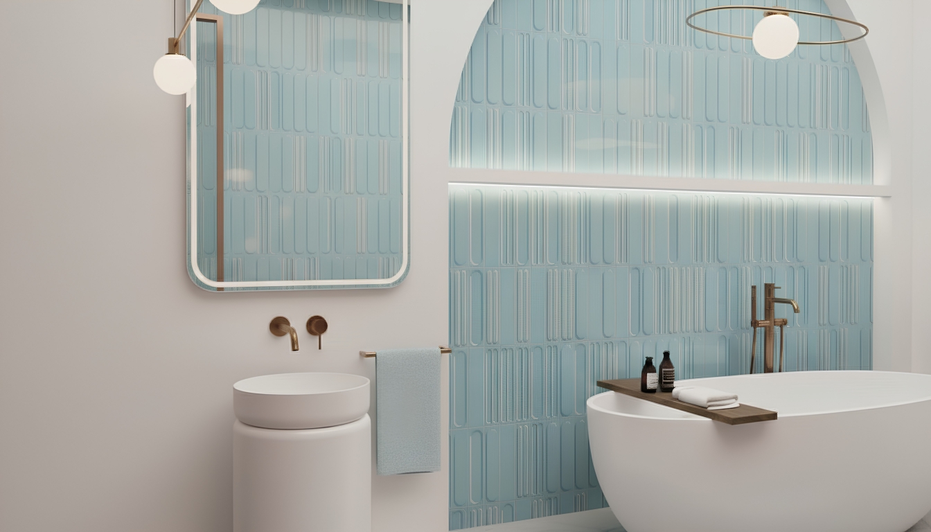 Nowoczesna umywalka wolnostojąca w łazience premium z designem hamptons