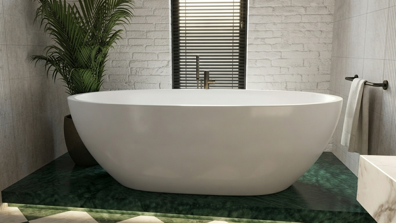 Wanna wolnostojąca NORDIC w eleganckiej łazience premium Ideal.X